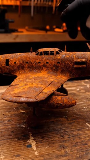 RustToClean on Instagram: "Watch the magic foam bubble and fizz on this vintage model airplane! 🚀✨ In just seconds, the rust disappears, revealing shiny metal underneath. It's a stunning transformation! Have you tried rust removal spray before? What foam color did you see? #rustremoval #vintage #instantclean #chemicalmagic #rustremoval #satisfying #chemicalreaction #beforeandafter #modelairplanerestoration"