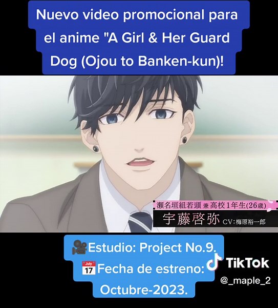 "A Girl & Her Guard Dog (Ojou to Banken-kun)". #noticiasanime #anime #...