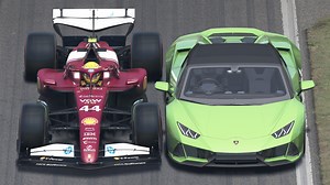 Ferrari F1 2025 vs Lamborghini Huracan EVO Spyder at Monza | Raceluxius Horizon
