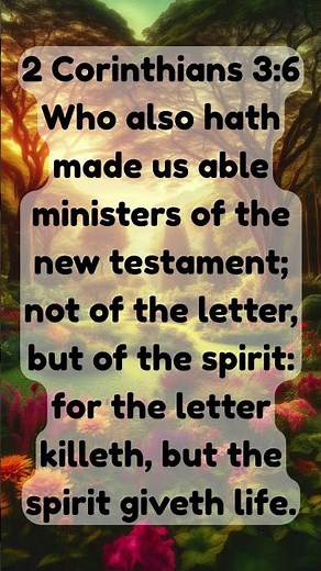 2 Corinthians 3:6 | Life by the Spirit