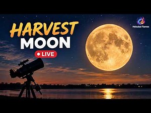 Harvest Moon 2026 LIVE 🔴 | Waning Gibbous Moon Live Telescope View