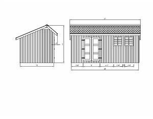 10x20 Shed Plans - DIY Saltbox Roof Storage Shed Backyard Garden Barn Building