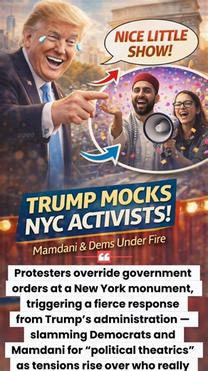 Trump BLASTS NYC Activists After Monument Chaos #trump #politics #mamdani #nyc #dems #maga #news