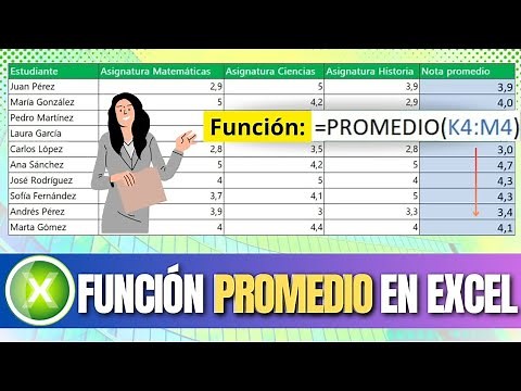 FUNCION PROMEDIO EN EXCEL