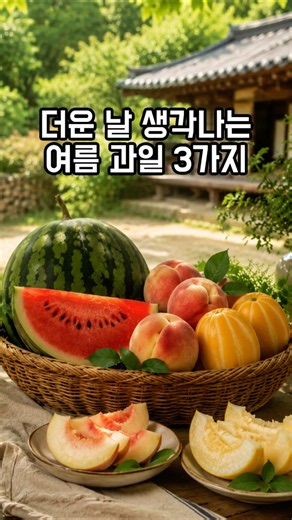 더운 날 생각나는 여름 제철 과일 3가지 🍉🍑