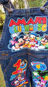 Watch us Make Mickey mouse clubhouse overalls for Amari! 🥳🥳 We are using a mini press for video purposes only, final garment is finished under a heat press. ***Images used are custom designed and printed by us for our orders, they are not for sale at this time** #reelsinstagram #1stbirthday #fashioninspo #customsneakers #fashioninspo #foryou #mickeyclubhouse #mickeybirthday | Pink Toes & Hair Bows