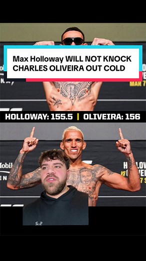 Max Holloway WILL NOT KNOCK CHARLES OLIVEIRA OUT COLD #ufc #mma #foryoupage #fyp #dakkayaps