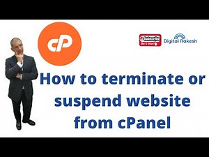 How to terminate or suspend website from cPanel | cPanel tutorial | Digital Rakesh