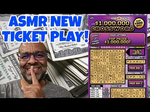 A.S.M.R. PLAY | $1,000,000 Crossword | MD LOTTERY SCRATCH OFF TICKET #scratchers #asmrsounds #asmr