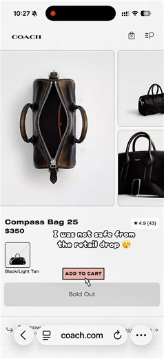 Coach Retail Drop 2-25! The package has been secured! #coach #compass25 #lovedleather