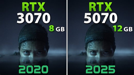 RTX 5070 vs RTX 3070 | 1440p分辨率11款游戏对比测试 | 作者：BENCHMARKS FOR GAMERS