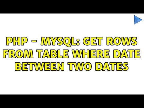PHP - MySQL: Get rows from table where date between two dates (3 Solutions!!)