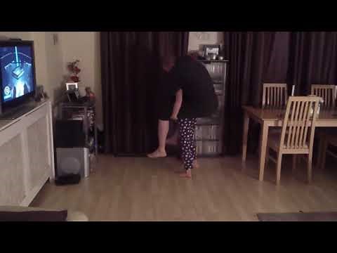 9 years old little girl piggyback ride Dad!