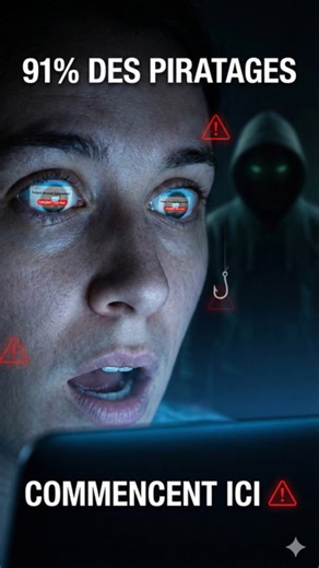 📧 Alerte phishing ! 91% des cyberattaques commencent par un email piégé. Ne laissez pas les hackers vous piéger ! Toujours vérifiez l'adresse de l'expéditeur et évitez de cliquer sur des liens suspects. 👉 Suivez-moi pour plus d’astuces et récupérez mes 6 conseils CCNA gratuits ! #Cybersécurité #Phishing #SécuritéInformatique #AstucesIT #ccna 🎁 Webinaire CCNA : https://www.formip.com/pages/webinaire-ccna?source=YouTube-Short&cible=Post | Formip