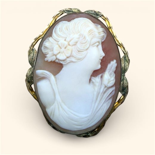 Vintage Gold Filled Cameo Brooch - Etsy