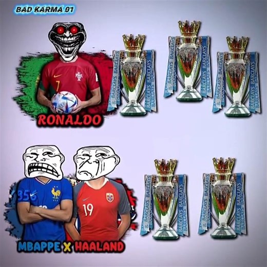 🔥 Ronaldo vs Mbappe x Haaland – Three Titans, One Arena! 👑⚽#ronaldo #cr7 #mbappe #haaland #goat