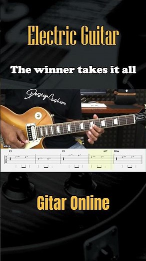 [INTRO] The winner takes it all - ABBA - Guitar Instrumental Cover + Tab #guitarlessons
