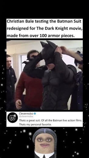Christian Bale testing the redesigned Dark Knight Batsuit made from over 100 armor pieces #batman