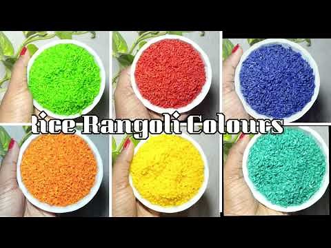 How To Make Colored Rice / Super Easy DIY to make Color Rice | Rice Rangoli