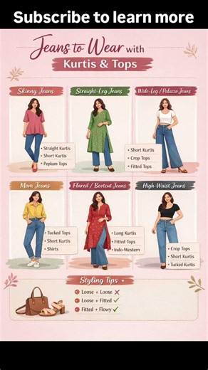 Jeans to Wear with Kurti and Top #fashion #indianfashion #fashiontrends #jeans #kurti #tops