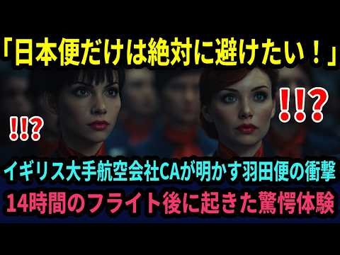 【海外の反応】「羽田便だけは 絶対に避けたい」イギリス航空会社のベテランCA達が恐れる。その衝撃の理由とは？