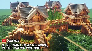 Large oak Survival Base Minecraft Map