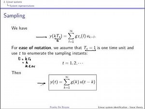 System identification (linear theory): video 3 Linear systems