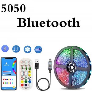 BANDE LED,5050 Tuya BT Control-1m--bande lumineuse LED RGB 5050, 1M 30M, 5V DC, USB, ruban Flexible, contrôle Bluetooth, rétro éclai
