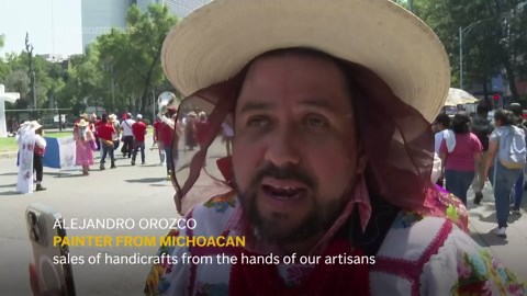 Indigenous dancers bring color and tradition to Mexico City for Day of Indigenous Peoples
