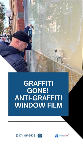 Watch how we remove old damaged film, clean graffiti, and install anti-graffiti window film to protect your storefront. Andrew shares pro tips to stay ahead of vandals and avoid costly glass replacements. Full video on YouTube! #AntiGraffitiFilm #GraffitiRemoval #WindowFilm #GlassProtection #StorefrontProtection #CommercialWindows #TotalWindowService #UrbanVandalism #GraffitiPrevention | Total Window Service
