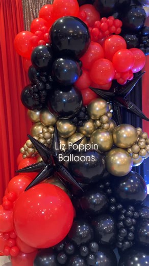 Liz on Instagram: "A little behind the scenes of a birthday balloon garland If you’re celebrating soon, this is your reminder to start planning now. Custom balloon décor for birthdays, milestones, and special events. Ready to Book @liz_poppin_balloons_llc #BirthdayBalloons #EventDecor #PartyPlanning #BalloonGarland #bookyourevent"