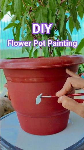 DIY Flower Pot Painting | Simple Art Idea 🌱 #penting #flowerpot #diy #artgallery