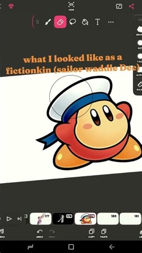 what I looked like as a fictionkin (sailor waddle Dee) #kirby #fictionkin #kirbynintendo