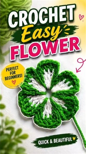 Easy Crochet Flower | Beautiful 2-Color Crochet Flower for Beginners #shorts #crochet #crochetflower