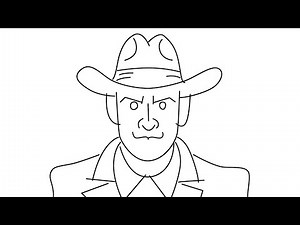 How to draw easy cowboy step by step for beginners
