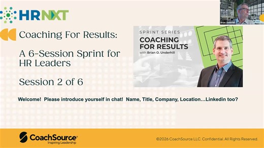 Coaching for Results: A 6-Session Sprint for HR Leaders