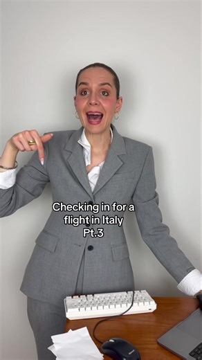 Chiara's Travel Adventure: Checking in at an Italian Airport