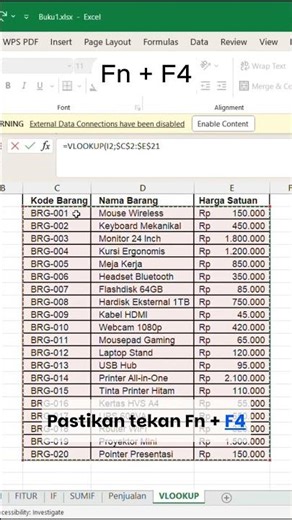 Begini cara menggunakan rumus VLOOKUP dalam EXCEL