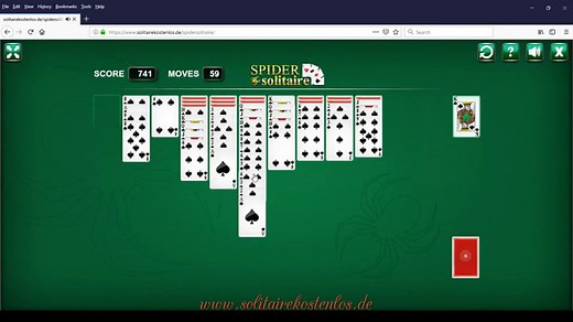 Spider Solitaire HTML5 für Smartphone und PC kostenlos spielen