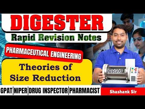 D-138 | Theories of Size Reduction- Pharmaceutical Engineering | Rapid revision notes for GPAT