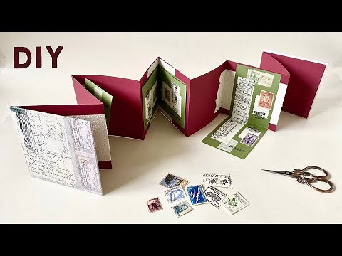 Cómo Hacer un LIBRO ACORDEÓN 👉​ SIN Costura [ ASMR ] Encuadernación Artesanal Paso a Paso