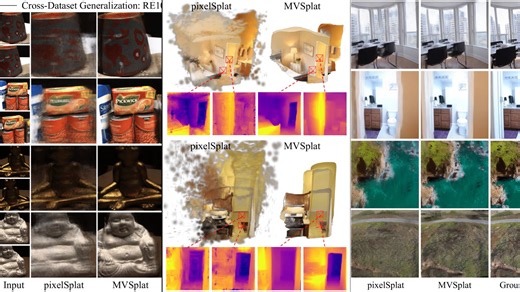 ECCV'24 Oral | MVSplat：从稀疏多视图图像中实现高效的3DGS，用更少的参数，速度快2倍，还能跨数据集泛化