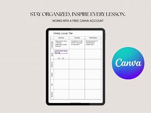 Editable Weekly Lesson Planner: Teacher & Student Calendar (digital Download) - Etsy Australia