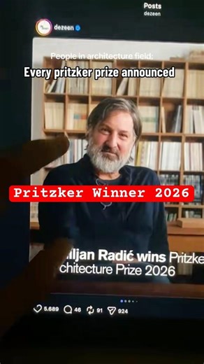 Smiljan Radic, Pritzker winner 2026 #architecture #architect #pritzker #2026 #art