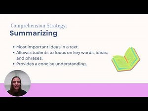 Comprehension: Summarizing Strategy