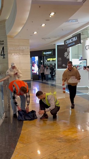 Surprising Prank in a Modern Shopping Mall