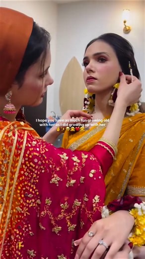 Sister Helping Bride Wedding Getting Ready Moments #siblings #Mehndi