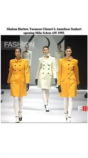 #shalomharlow #yasmeenghauri #annelieseseubert opening Mila Schon AW95 #supermodels #catwalk #fyp