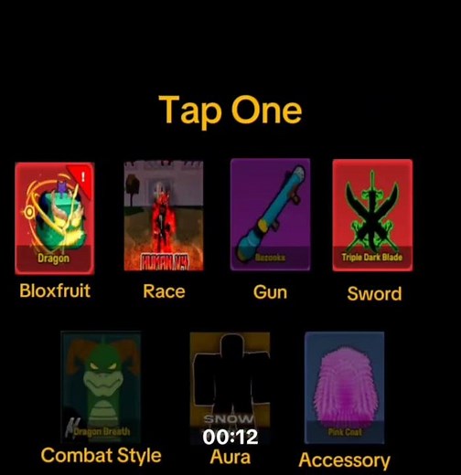 Tap one mini game🍎 | blox fruit