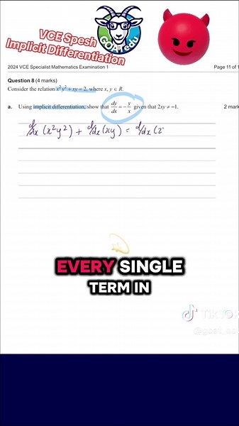 Exploring Implicit Differentiation in VCE Specialist Maths